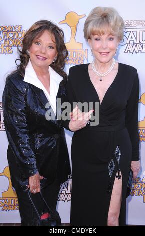 26. Juli 2012 vergibt - Hollywood, Kalifornien, USA - 2012-Saturn auf Castaway in Burbank, CA 26.07.12 2012..DAWN, Brunnen und BARBARA EDEN(Credit Image: © Scott Kirkland/Globe Photos/ZUMAPRESS.com) Stockfoto