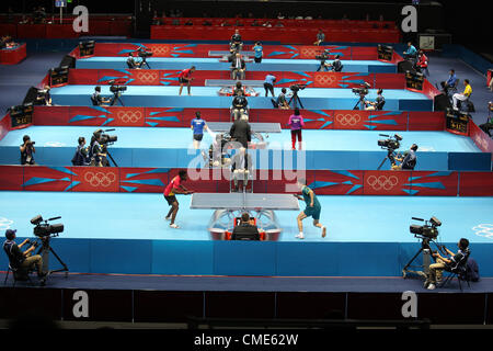 EX-CELL-Tischtennis-ARENA LONDON 2012 EX Zelle LONDON ENGLAND 28 Juli 2012 Stockfoto