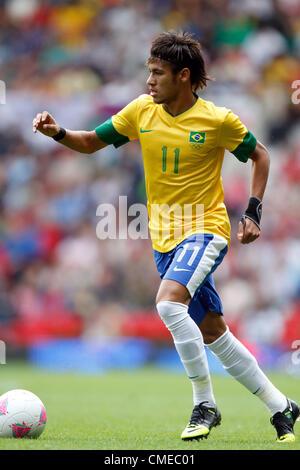 NEYMAR Brasilien OLD TRAFFORD MANCHESTER ENGLAND 29. Juli 2012 Stockfoto