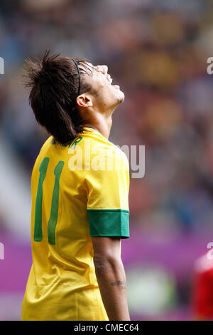 NEYMAR Brasilien OLD TRAFFORD MANCHESTER ENGLAND 29. Juli 2012 Stockfoto