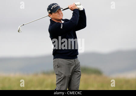 29.07.2012 Ayrshire, Schottland. Tom WATSON in Aktion während der Rolex Senior Open Championship von Turnberry. Stockfoto