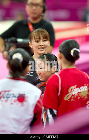 Rie Tanaka (JPN), 29. Juli 2012 - Kunstturnen: Frauen Qualifikation in North Greenwich Arena während der London 2012 Olympischen Spiele in London, Vereinigtes Königreich.   (Foto von Enrico Calderoni/AFLO SPORT) Stockfoto