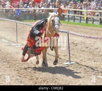 Ritterturnieren am Camp Bestival Dorset 29.07.2012 Stockfoto