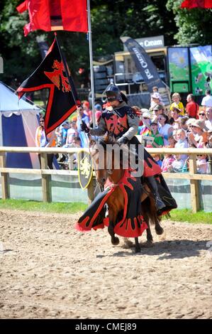 Ritterturnieren am Camp Bestival Dorset 29.07.2012 Stockfoto