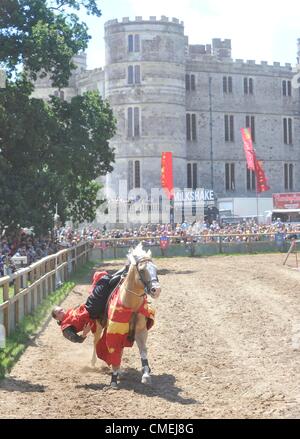 Ritterturnieren am Camp Bestival Dorset 29.07.2012 Stockfoto