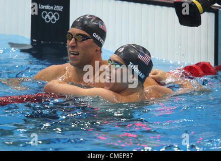 MATTHEW GREVERS & NICK THOMAS USA STRATFORD LONDON ENGLAND 30. Juli 2012 Stockfoto