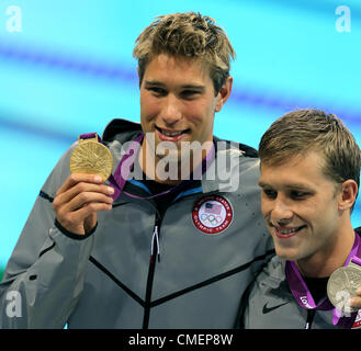 MATTHEW GREVERS & NICK THOMAS USA STRATFORD LONDON ENGLAND 30. Juli 2012 Stockfoto