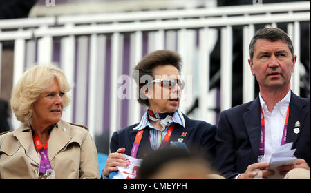 PRINCESS ROYAL ANNE SIR TIM LAWRENCE GREAT BRITAIN GREENWICH PARK LONDON ENGLAND 31. Juli 2012 Stockfoto