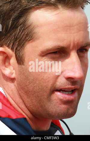 31.07.2012. Weymouth, England.  Mitglieder der britischen Sailing Team Olympische Spiele 2012 Ben Ainslie Stockfoto