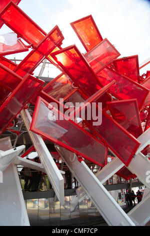 Coca Cola Beatbox an einem sonnigen Tag im Olympic Park, London 2012 Olympic Games Website, Stratford London E20 UK, Stockfoto