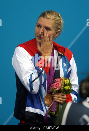 REBECCA ADLINGTON weint am CER Großbritannien STRATFORD LONDON ENGLAND 3. August 2012 Stockfoto