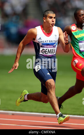 ADAM GEMILI Großbritannien STRATFORD LONDON ENGLAND 4. August 2012 Stockfoto