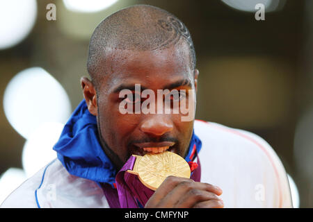 Teddy Riner (FRA), 3. August 2012 - Judo: Männer + 100 kg Medaillenvergabe bei ExCeL in London 2012 Olympische Spiele in London, Vereinigtes Königreich.  (Foto von Daiju Kitamura/AFLO SPORT) [1045] Stockfoto