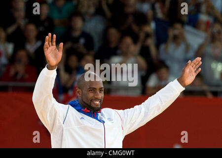 Teddy Riner (FRA), 3. August 2012 - Judo: Männer + 100 kg Medaillenvergabe bei ExCeL in London 2012 Olympische Spiele in London, Vereinigtes Königreich.   (Foto von Enrico Calderoni/AFLO SPORT) [0391] Stockfoto