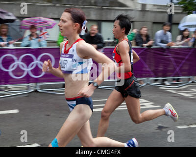 London, UK. 5. August 2012. London2012 Frauen-Marathon in St.Pauls Stockfoto