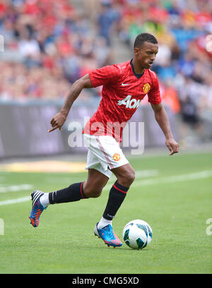 05.08.2012 Oslo, Norwegen Luis Nani von Manchester United in Aktion während der Pre - Season-Freundschaftsspiel zwischen Valerenga Vs Manchester United im Ullevaal-Stadion in Oslo, Norwegen. Stockfoto