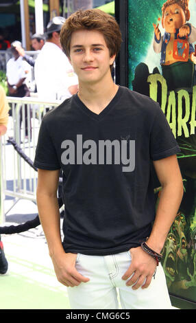 5. August 2012 besucht Los Angeles Premiere der '' PARANORMAN'' am 5. August 2012 am Universal CityWalk Kinos, Los Angeles - Los Angeles, Kalifornien, USA - Billy Unger. CA. USA. (Kredit-Bild: © TLeopold/Globe Photos/ZUMAPRESS.com) Stockfoto