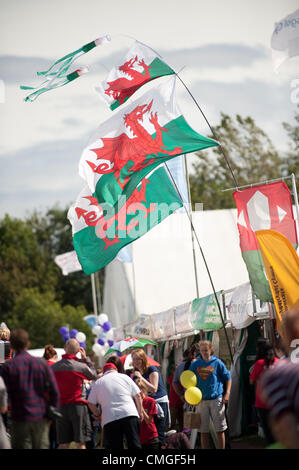 Montag, 6. August 2012 The National Eisteddfod of Wales, findet in diesem Jahr auf einem stillgelegten Flugplatz in Wellenplan, in der Vale of Glamorgan, am Stadtrand von Cardiff Foto © Keith Morris Stockfoto