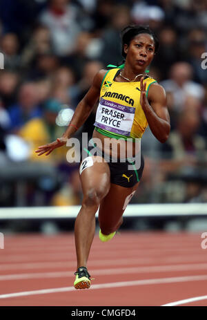 SHELLY-ANN FRASER-PRYCE 2012 OLYMPISCHE SPIELE Stockfoto