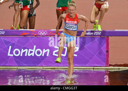 6. August 2012. LONDON, ENGLAND - 6. AUGUST, während der Abend-Session der Leichtathletik im Olympiastadion am 6. August 2012 in London, England-Foto von Roger Sedres / Gallo Images Stockfoto