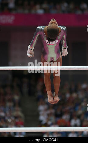 GABRIELLE DOUGLAS USA STRATFORD LONDON ENGLAND 6. August 2012 Stockfoto