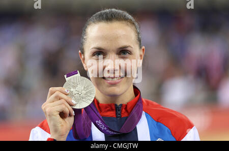 VICTORIA PENDLETON Großbritannien STRATFORD LONDON ENGLAND 7. August 2012 Stockfoto