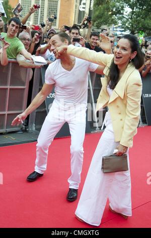 8. August 2012 teilnehmen "The Expendables 2" Premiere in Callao Kino in Madrid - Madrid, Spanien - belgischen Schauspieler Jean-Claude Van Damme und Frau Gladys Portugues (Credit-Bild: © Jack Abuin/ZUMAPRESS.com) Stockfoto