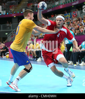 Dänemark V Schweden Olympia HANDBALL STRATFORD LONDON ENGLAND 8. August 2012 Stockfoto