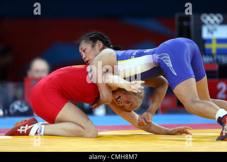 VASILISA MARZALYUK V STANKA ZL Bulgarien V Bulgarien Excel ARENA LONDON ENGLAND 9. August 2012 Stockfoto