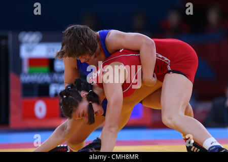 VASILISA MARZALYUK V STANKA ZL Bulgarien V Bulgarien Excel ARENA LONDON ENGLAND 9. August 2012 Stockfoto