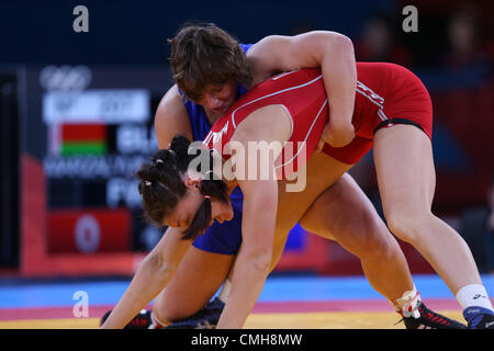 VASILISA MARZALYUK V STANKA ZL Bulgarien V Bulgarien Excel ARENA LONDON ENGLAND 9. August 2012 Stockfoto