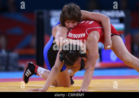 VASILISA MARZALYUK V STANKA ZL Bulgarien V Bulgarien Excel ARENA LONDON ENGLAND 9. August 2012 Stockfoto