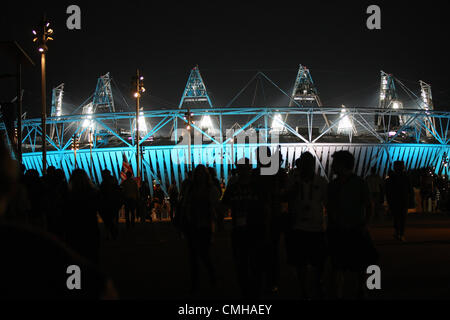 Olympiastadion LONDON 2012 Olympische Spiele in LONDON 2012, STRATFORD, ENGLAND STRATFORD, LONDON, ENGLAND 8. August 2012 DIC9219 Stockfoto