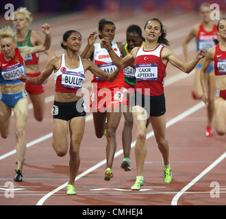 10. August 2012. ASLI CAKIR ALPTEKIN Türkei LONDON 2012 Olympische Spiele, Frauen 1500M Finale STRATFORD, LONDON, ENGLAND 10. August 2012 DIC9250 Stockfoto