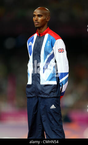 MO FARAH GREAT BRITAIN LONDON OLYMPISCHE SPIELE 2012, HERREN 5000M FINALE STRATFORD, LONDON, ENGLAND 11. AUGUST 2012 Stockfoto