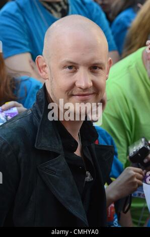 13. August 2012. Isaac Slade für NBC heute Show-Konzert mit The Fray, Rockefeller Plaza, New York, NY 13. August 2012 auf der Bühne. Foto von: Derek Sturm/Everett Collection/Alamy Live-Nachrichten Stockfoto