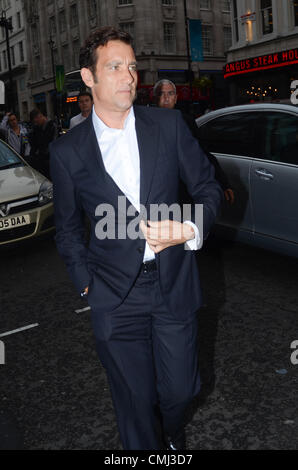 13. August 2012. Schauspieler Clive Owen besucht Shadow Dancer UK Film Premiere im Cineworld Kino Haymarket London. Bildnachweis: Duncan Penfold / Alamy Live News Stockfoto