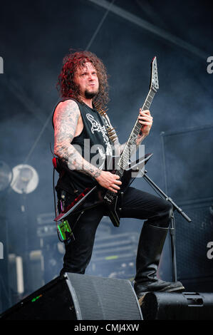 12. August 2012 - Toronto, Ontario, Kanada - SAMMY DUET von Goatwhore auf schwere T.O. 2012 inszenieren in Downsview Park in Toronto. (Kredit-Bild: © Igor Vidyashev/ZUMAPRESS.com) Stockfoto