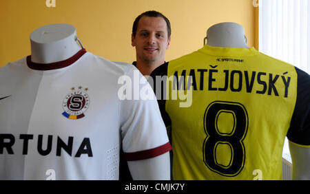 Europa League Vorschau *** Sparta Prag. Marek Matejovsky Pressekonferenz vor der neuen Saison in Prag, Tschechien am 25. Juli 2012 abgebildet. (CTK Foto/Michal Krumphanzl) Stockfoto