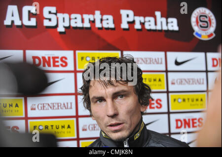 Europa League Vorschau *** Sparta Prag. Marek Cech, neue Durchsetzung von Sparta vor dem ersten Training der neuen Saison in Prag, Tschechische Republik am 13. Juni 2012. (CTK Foto/römische Vondrous) Stockfoto