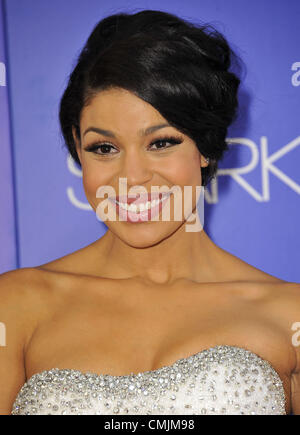 16. August 2012 - Los Angeles, Kalifornien, USA - JORDIN SPARKS Teilnahme an der Los Angeles-Premiere von "Sparkle" in der Graumans Chinese Theatre in Hollywood statt. (Kredit-Bild: © D. Long/Globe Photos/ZUMAPRESS.com) Stockfoto