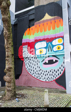 "Bristol, UK. Freitag, 17. August 2012. "See No Evil" street Art Event in Nelson Street, Bristol." Stockfoto