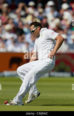 17.08.2012 London, England. Jacques Kallis in Aktion am zweiten Tag des dritten Tests zwischen England und Südafrika aus. Stockfoto