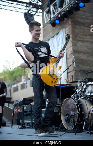 11. August 2012 führt - Saratoga, Kalifornien, USA - Blues Gitarre Wunderkind JONNY LANG live auf dem Berg-Weingut. (Bild Kredit: ¬ © Jerome Brunet/ZUMA drücken) Stockfoto