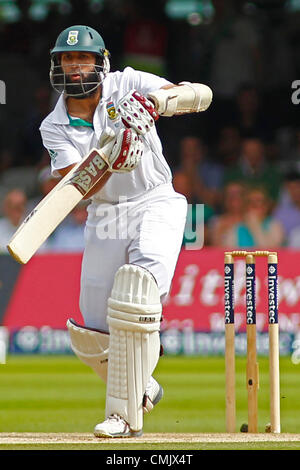 19.08.2012 London, England. Südafrikas Hashim Amla während der dritten Investec Cricket Test Länderspiel zwischen England und Südafrika, spielte an der Lords Cricket Ground: obligatorische Kredit: Mitchell Gunn Stockfoto