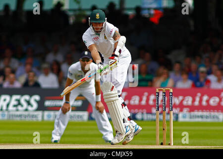 19.08.2012 London, England.South Africas Dale Steyn Batting während der dritten Investec Cricket Test Länderspiel zwischen England und Südafrika, spielte an der Lords Cricket Ground: obligatorische Kredit: Mitchell Gunn Stockfoto