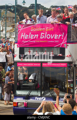 Parade für Olympiasieger Helen Glover Stockfoto