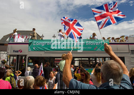 Parade für Olympiasieger Helen Glover Stockfoto