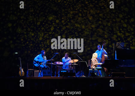 LINCOLN, CA-18 August: Diana Krall führt auf Thunder Valley Casino Resort in Lincoln, Kalifornien am 18. August 2012 Stockfoto