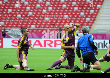 27.06.2012 Warschau, Poland.Howard Webb.  Schiedsrichter/Beamten training vor dem European Championship Semi Final Spiel zwischen Deutschland und Italien vom Nationalstadion. Stockfoto